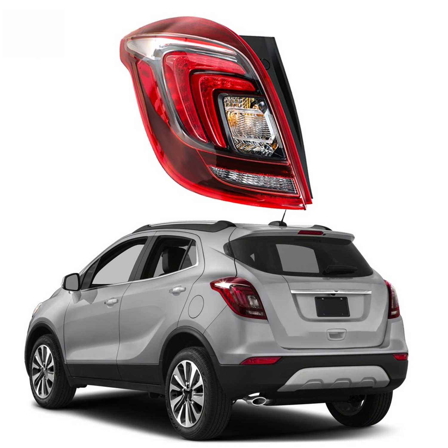 Top Gear Motors Black LED Tail Light Driver Left Side for 2017-2021 BUICK Encore Red Lens - Image 2