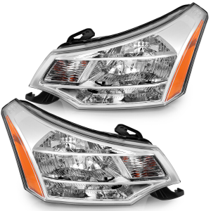 Top Gear Motors Halogen Headlight Assembly Pair Left and Right for Ford Focus 2008–2011 S SE SES SEL Direct Replacement