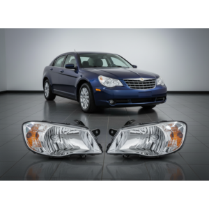 Top Gear Motors Halogen Headlight Set Pair Driver and Passenger Side for 2007-2010 Chrysler Sebring