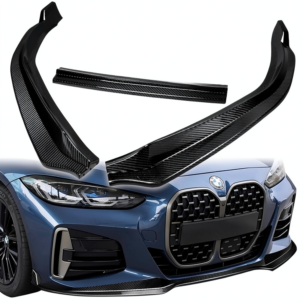 Top Gear Motors Carbon Fiber Front Bumper Splitter Spoiler Lip for 2020-2025 BMW 4-Series G22 G23 M-sport - Image 2