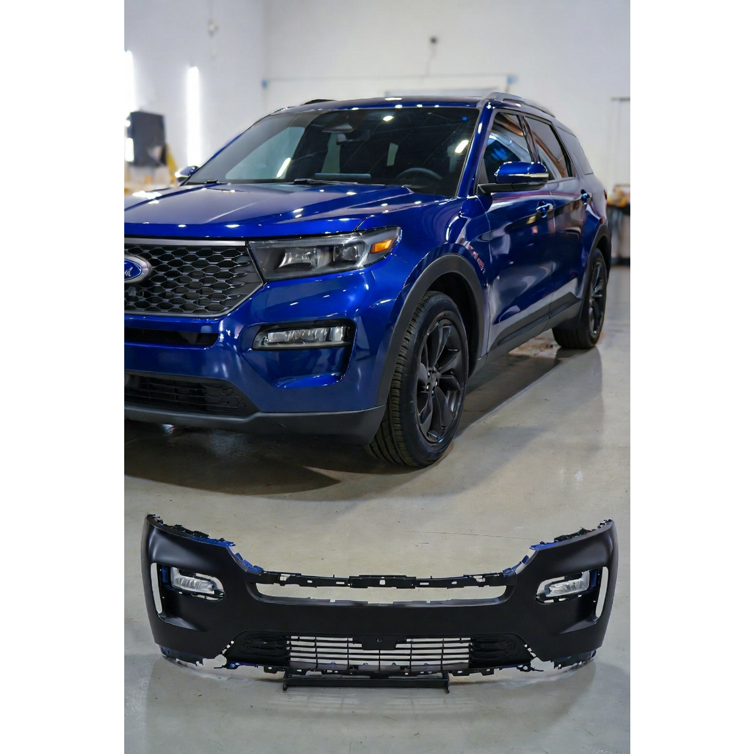 Top Gear Motors Black Front Lower Bumper Assembly for 2020 2022 FORD Explorer - Image 2