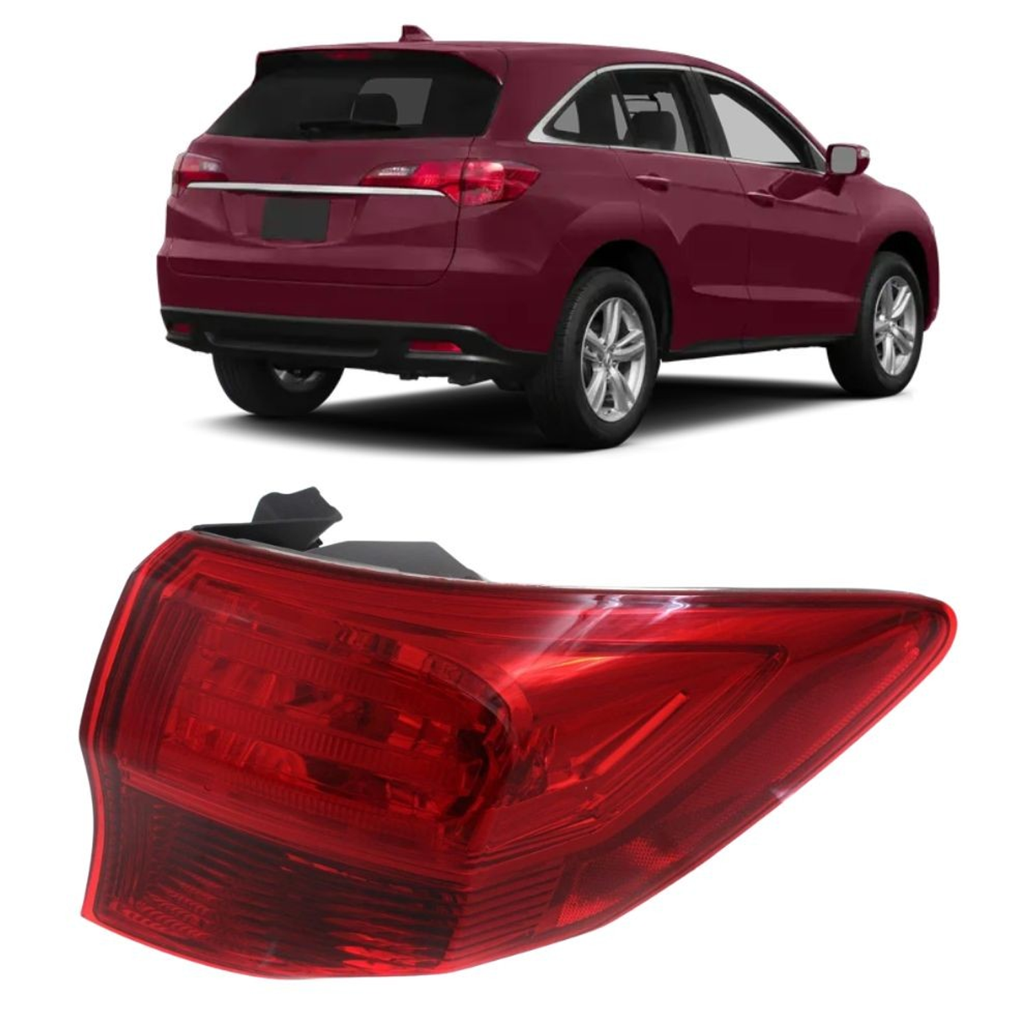 Top Gear Motors Passenger Side Tail Light for 2013-2015 Acura RDX Direct Replacement - Image 2