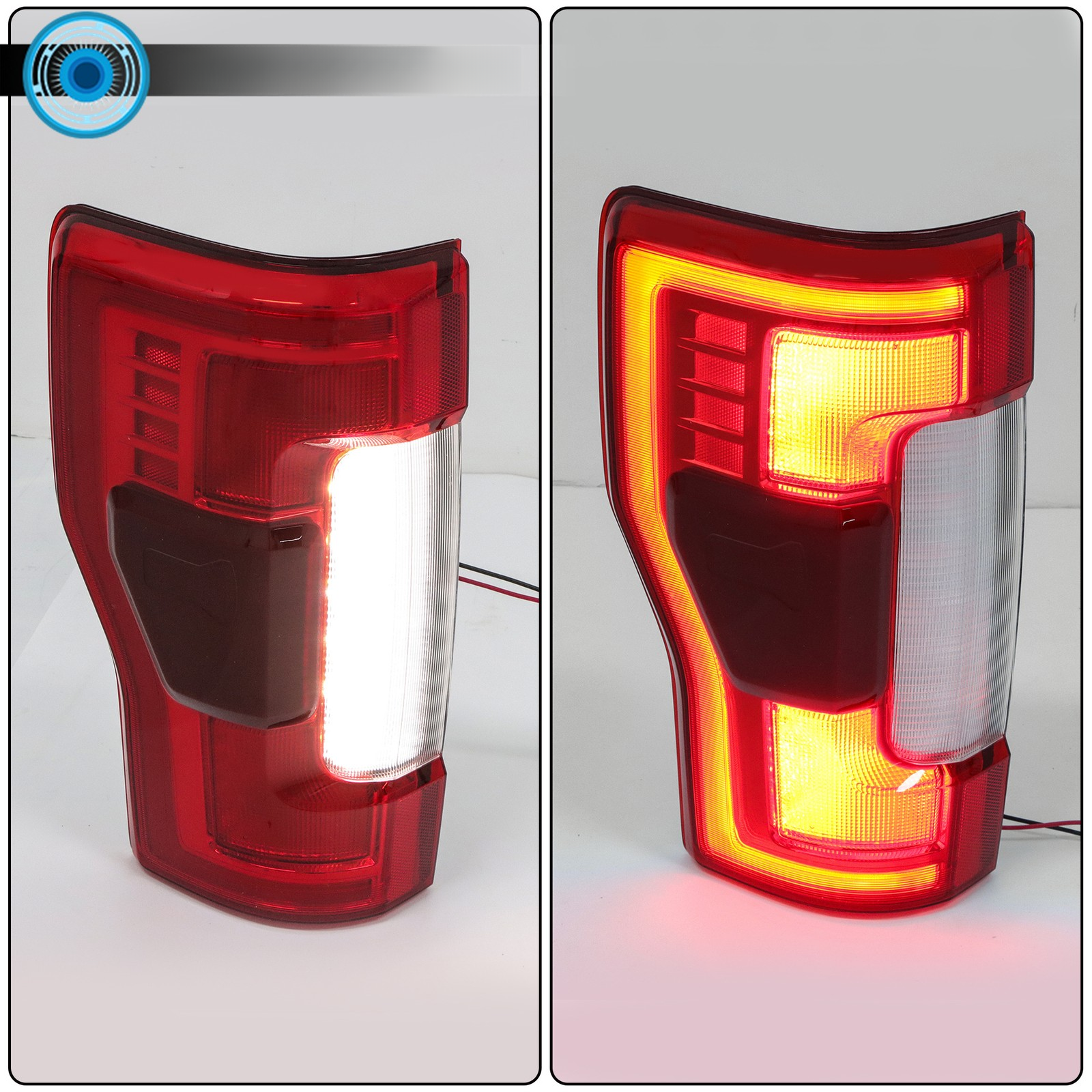 Top Gear Motors Left LED Tail Light Assembly for 2017-2019 Ford F-250 F-350 F-450 Super Duty BLIS Chrome Housing Red Lens Driver - Image 4