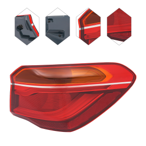 Top Gear Motors OE Equivalent Halogen Tail Light Passenger Right Side for 2016-2019 BMW F48 Red Lens