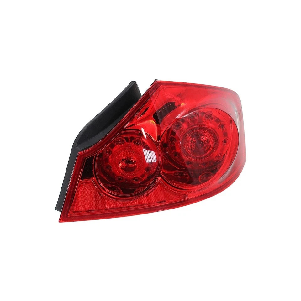 Top Gear Motors Halogen Tail Light Pair Driver and Passenger Side for 2007-2015 INFINITI Q40 Red Lens - Image 3