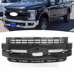 Top Gear Motors Front Bumper Grille Gloss Black for 2017-2019 Ford F-250/f-350/f-450 Super Duty