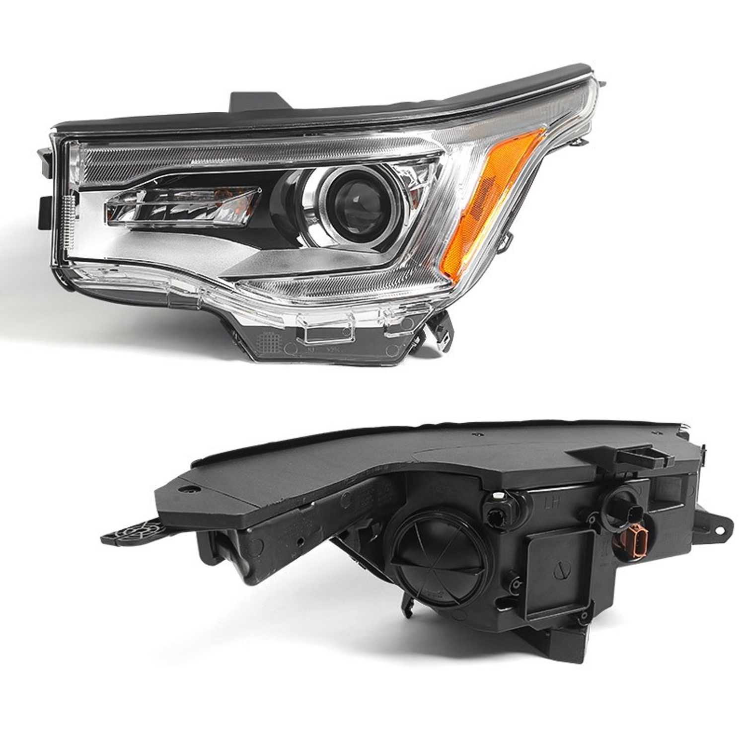 Top Gear Motors Left Halogen Headlight Assembly for GMC Acadia 2017–2019 Driver Side Chrome LED DRL - Image 4