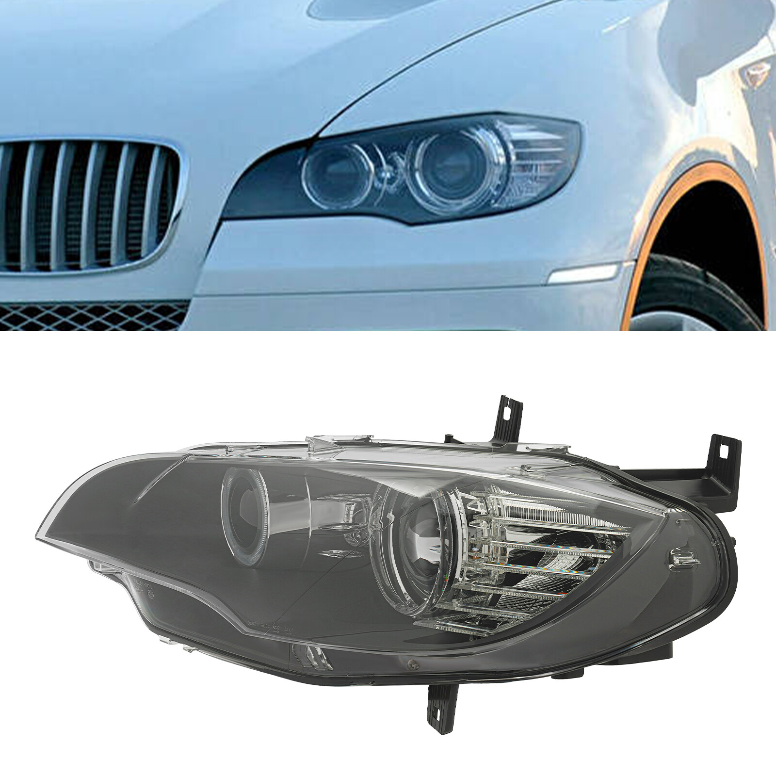 Top Gear Motors HID Xenon Projector Left Driver Side Headlight Assembly for 2011 2014 BMW E71 X6