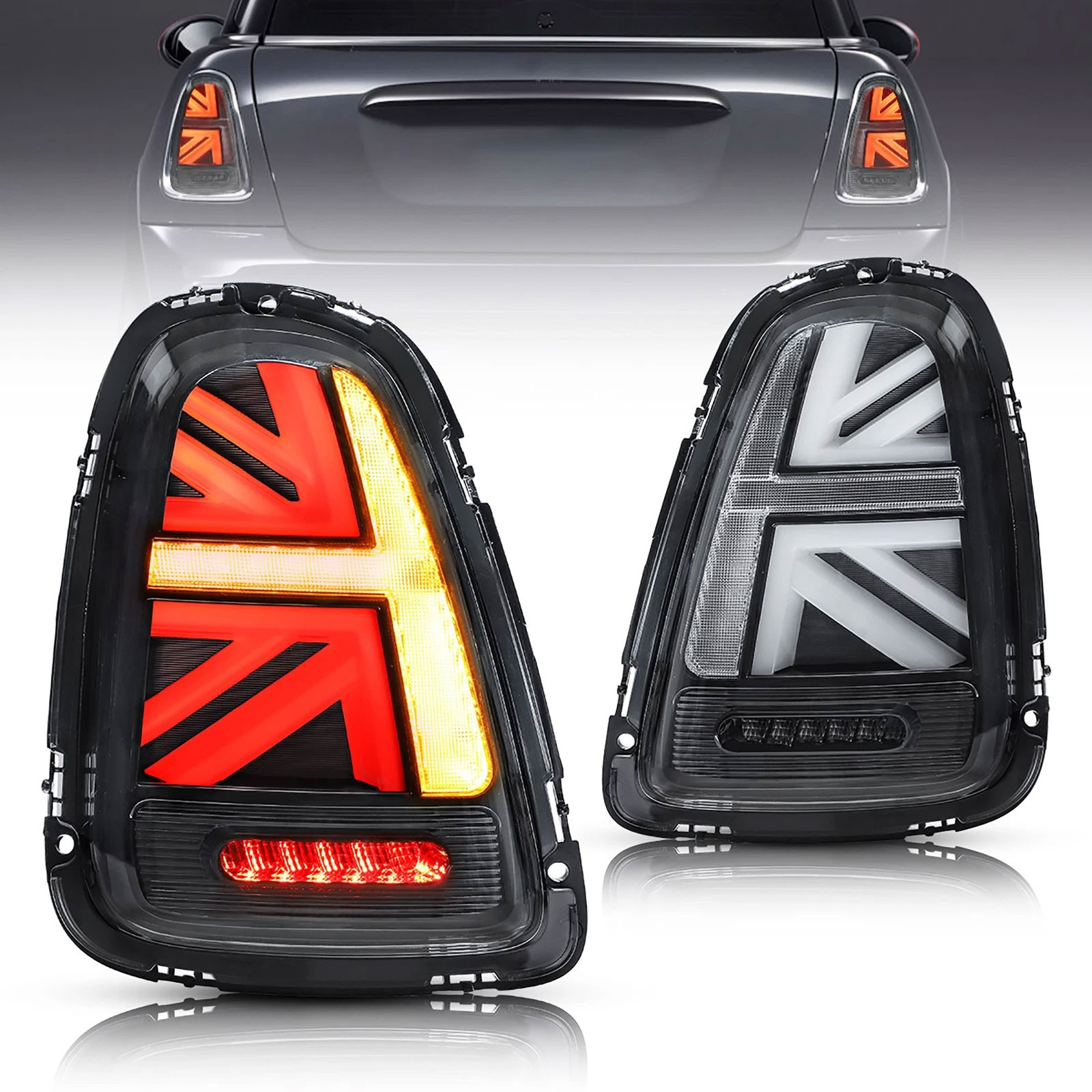 Top Gear Motors Black LED Tail Light Pair Driver and Passenger Side for 2007-2013 BMW Multi-fitment Red Lens - Image 2