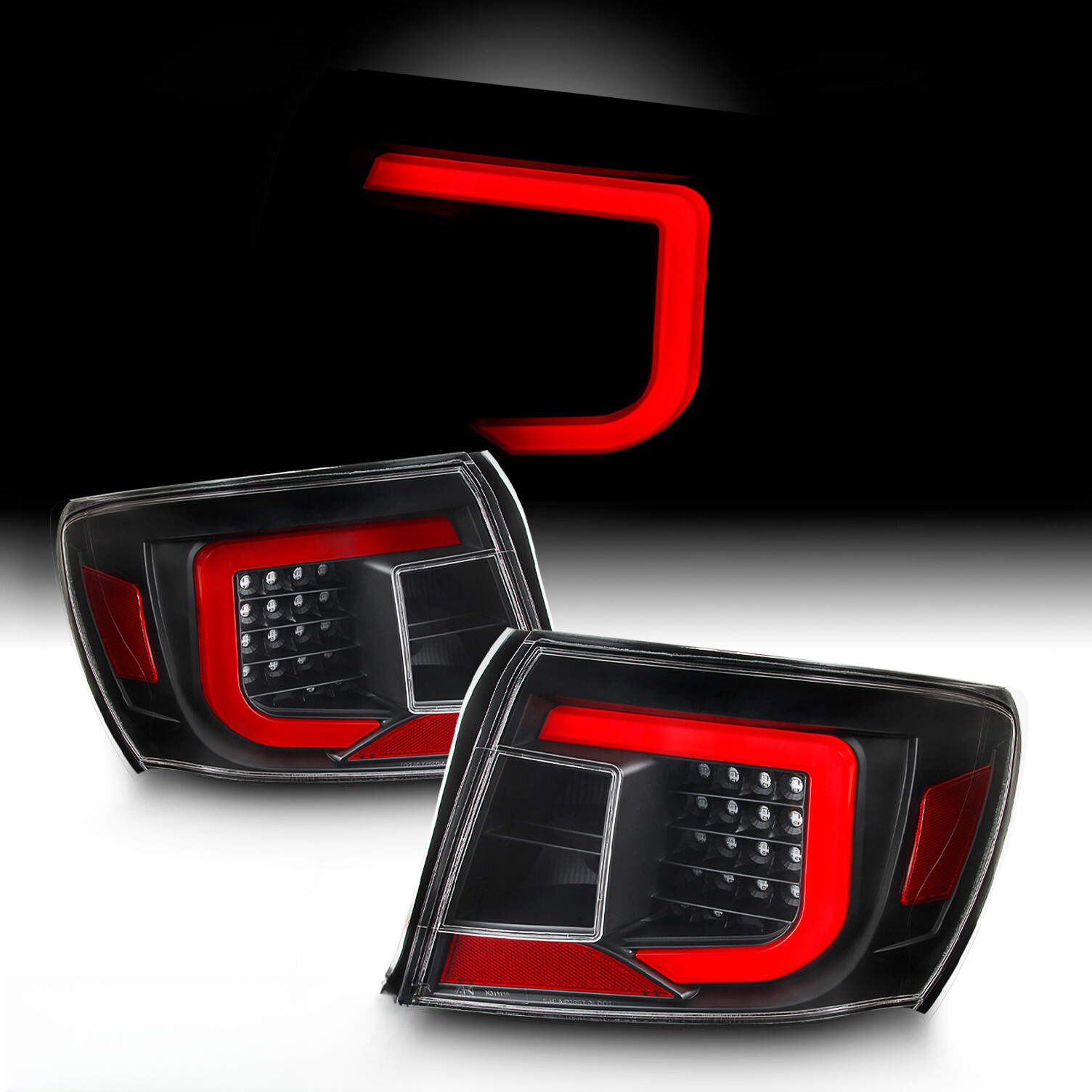 Top Gear Motors LED Tail Light Assembly Pair Left and Right for 2008–2011 Subaru Impreza and WRX Sedan Black Housing Clear Lens - Image 3