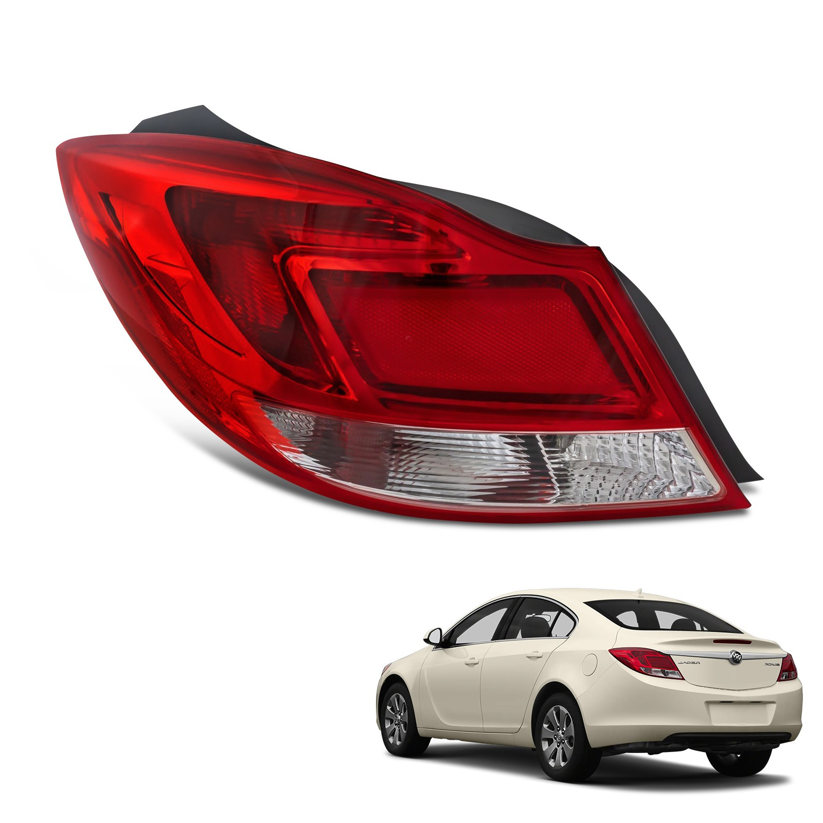 Top Gear Motors Halogen Tail Light Driver Left Side for 2011-2013 BUICK Regal Red Lens - Image 2