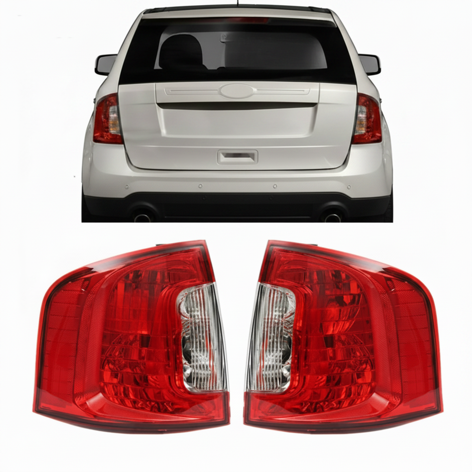 Top Gear Motors Tail Light Assembly Pair Left and Right for 2011-2014 Ford Edge Red Lens Rear Brake Lamp - Image 3