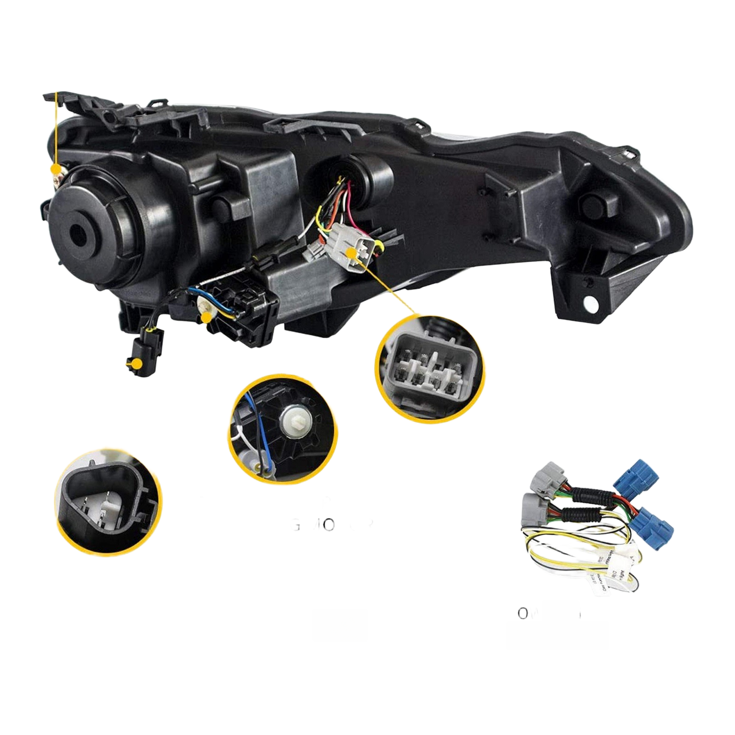 Top Gear Motors Headlight Assembly Pair Left and Right for 2012-2020 Toyota 86 and 2013-2020 Subaru BRZ and Scion Fr-s Black Housing Clear Lens - Image 3
