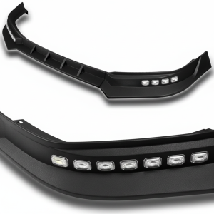 Top Gear Motors Black LED Sequential Front Bumper Lip Splitter for 2025-2027 Ford Maverick