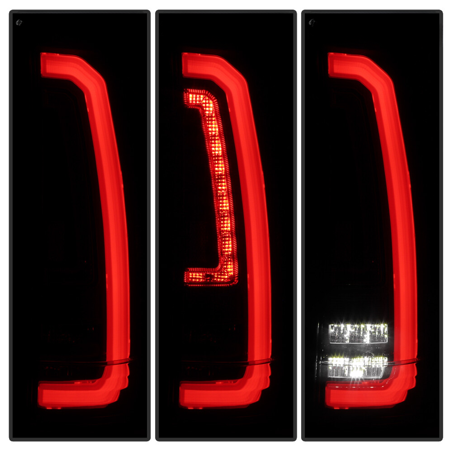 For 1988-1998 Chevy/GMC C10 C/K 1500 2500 3500 Black Smoke Full LED Tail Lights - Image 3