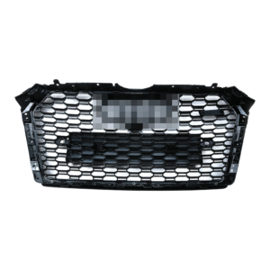 Top Gear Motors Gloss Black RS4 Style Front Bumper Honeycomb Grille for 2017-2019 Audi A4 S4 RS 4 B9