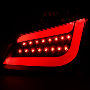 Top Gear Motors Black LED Tail Light Pair Driver and Passenger Side for 2011-2013 Scion tC Red Lens