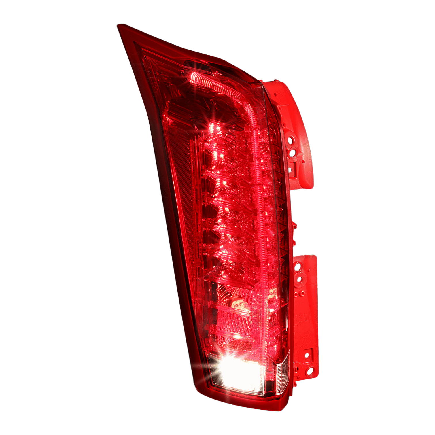 Top Gear Motors LED Tail Light Assembly Driver Side Left for 2010-2016 Cadillac SRX Chrome Housing Red Clear Lens