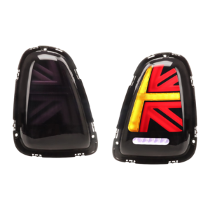 Top Gear Motors Black LED Tail Light Pair Driver and Passenger Side for 2007-2013 Mini Cooper Smoke/tinted Lens