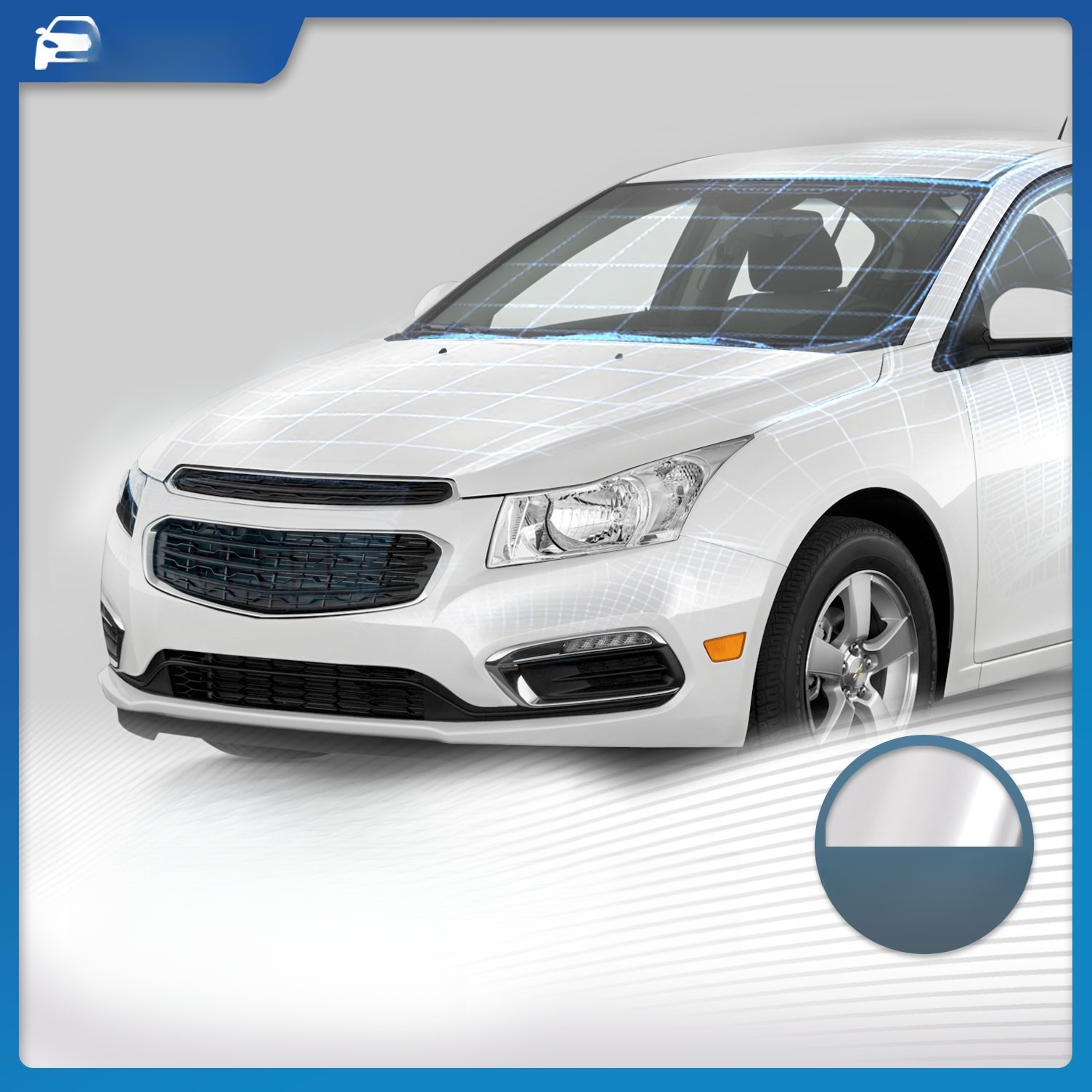 Top Gear Motors Halogen Headlight Pair Left and Right for 2011–2015 Chevrolet Cruze and 2016 Cruze Limited Chrome Housing Clear Lens - Image 2
