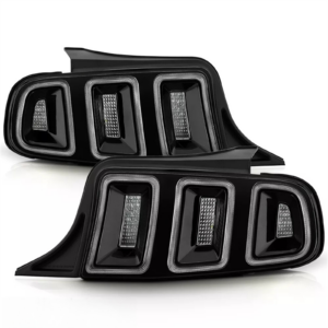 Top Gear Motors LED Tail Light Pair Left and Right for 2010–2014 Ford Mustang Black Housing Clear Lens Sequential