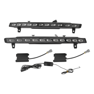 Top Gear Motors LED Fog Light Pair for Audi Q7 2010-2015 Clear Lens Black Housing