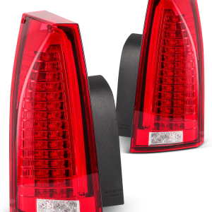 Top Gear Motors Red LED Tail Light Pair Driver and Passenger Side for 2008-2013 CADILLAC CTS Red Lens