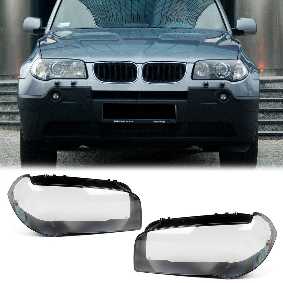 Top Gear Motors Pair Headlight Clear Lens Covers for 2004-2010 BMW E83 X3 | Left & Right | Set of 2 - Image 2