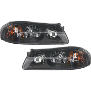 Top Gear Motors Halogen Headlight Assembly Pair Left and Right Set of 2 with Bulbs for 2000-2004 CHEVROLET Impala
