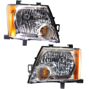 Top Gear Motors Halogen Headlight Assembly Pair Left and Right for Nissan Xterra 2005–2015 with Bulbs Direct Replacement
