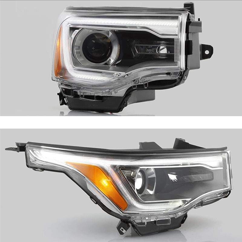 Top Gear Motors Passenger Right Halogen Headlight W/ LED DRL for 2017-2019 GMC Acadia Chrome Lens - Image 3