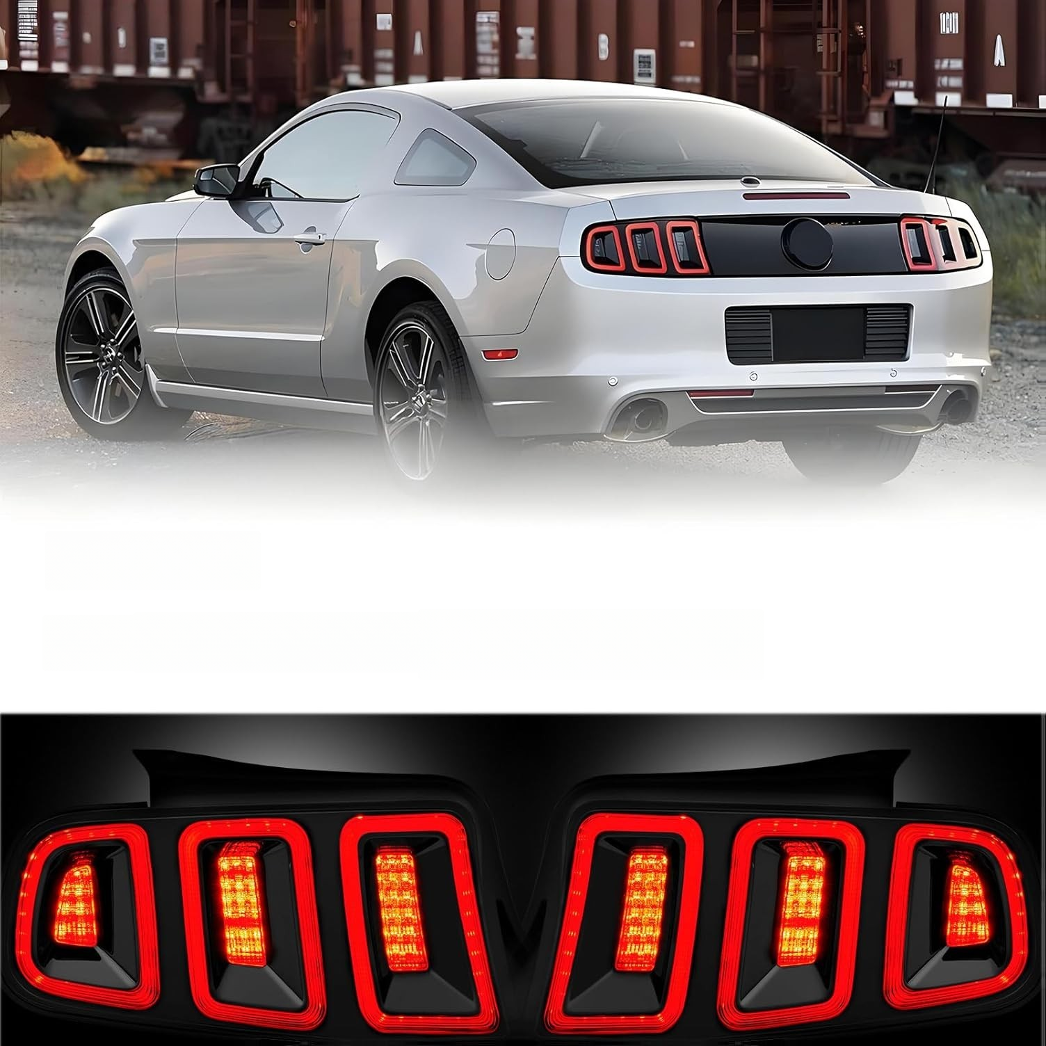 Top Gear Motors Pair LED Left and Right Tail Light Assembly for 2010 2014 FORD Mustang - Image 2