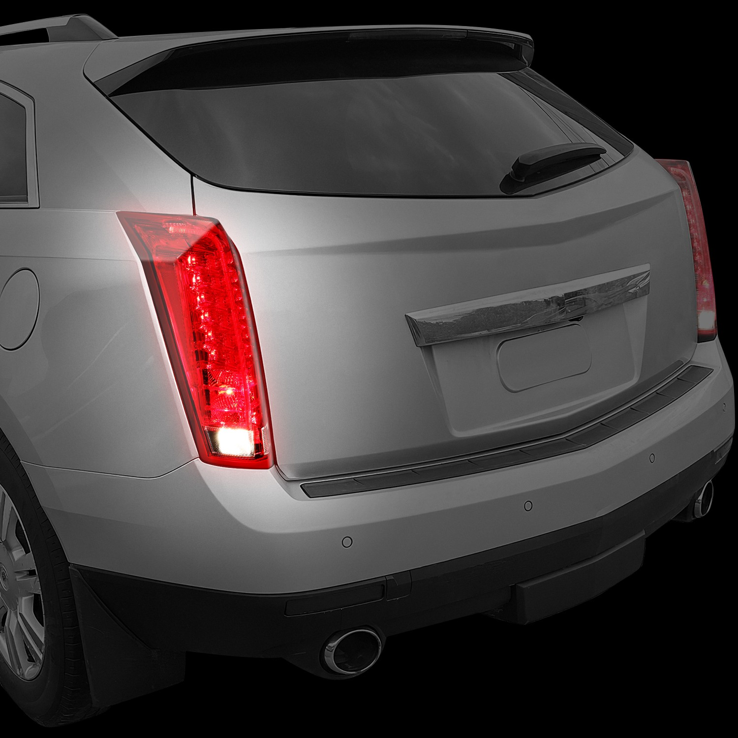 Top Gear Motors LED Tail Light Assembly Driver Side Left for 2010-2016 Cadillac SRX Chrome Housing Red Clear Lens - Image 3
