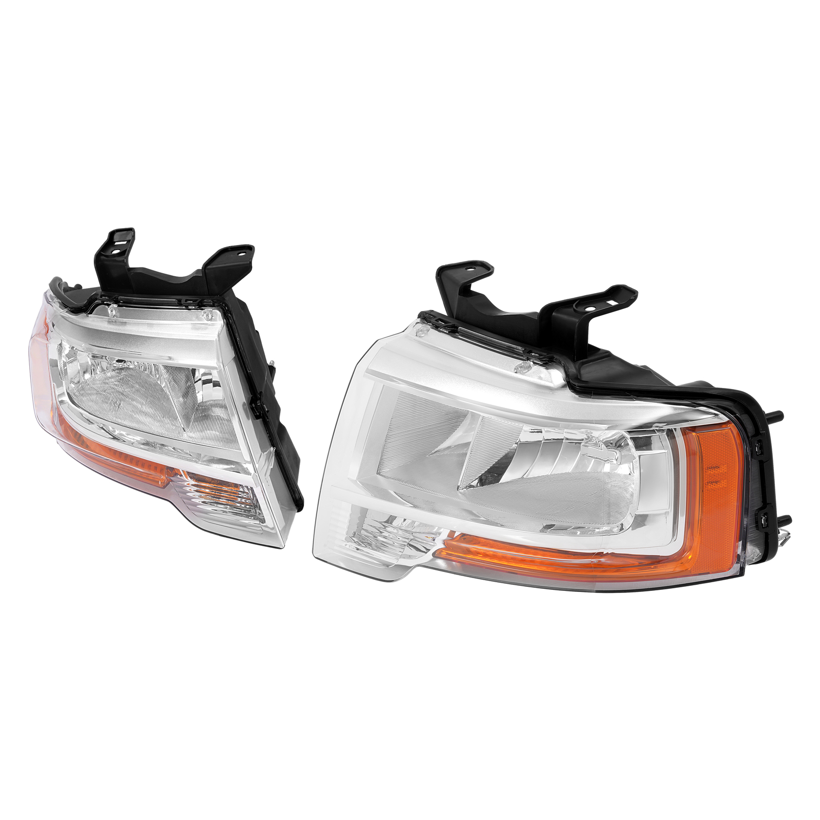 Top Gear Motors 2015-2017 Ford Expedition Left and Right Reflector Halogen Headlight Assembly Pair - Image 3
