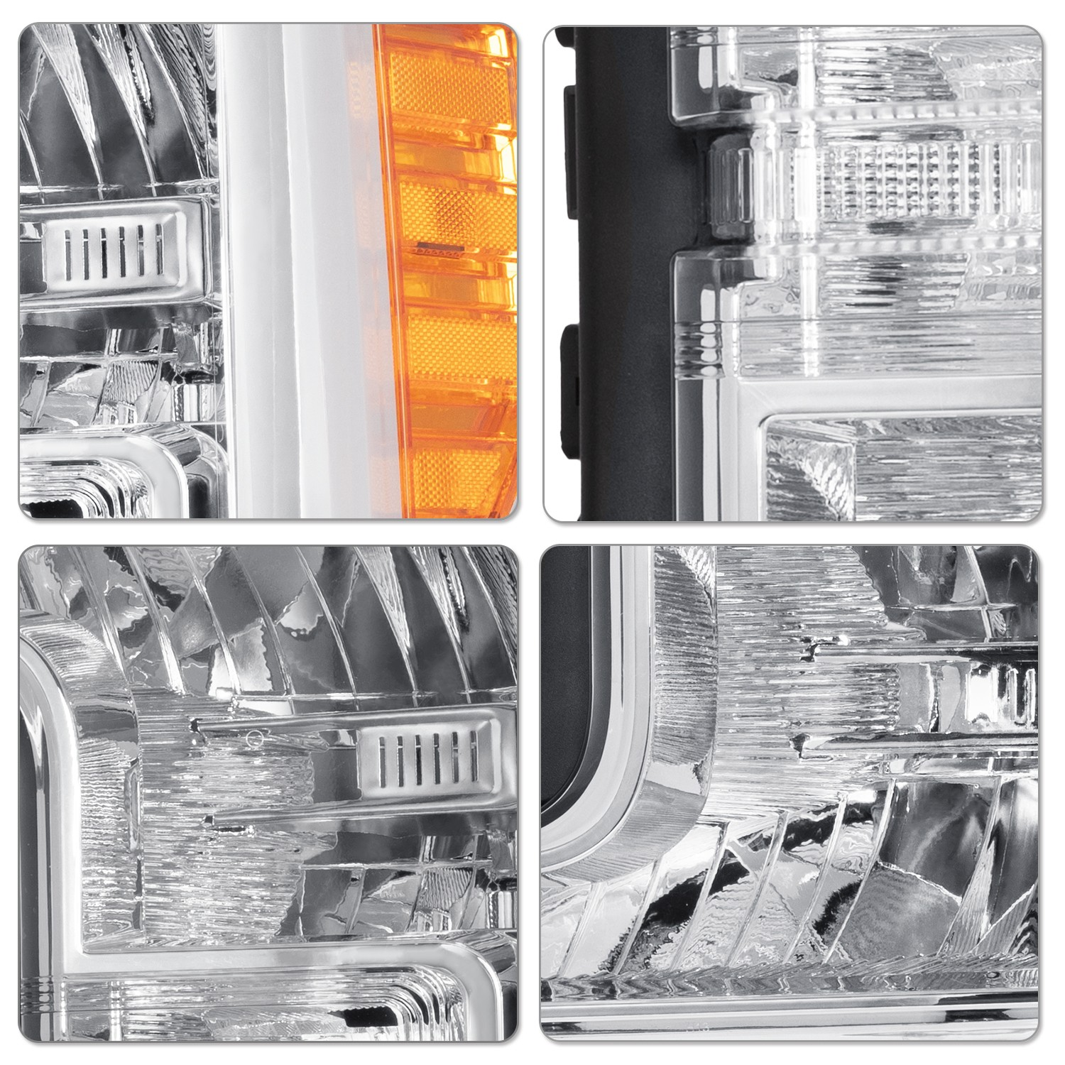 Top Gear Motors Halogen Chrome Headlight Pair Left and Right for 2017–2019 Ford F-250 F-350 F-450 F-550 Super Duty - Image 4
