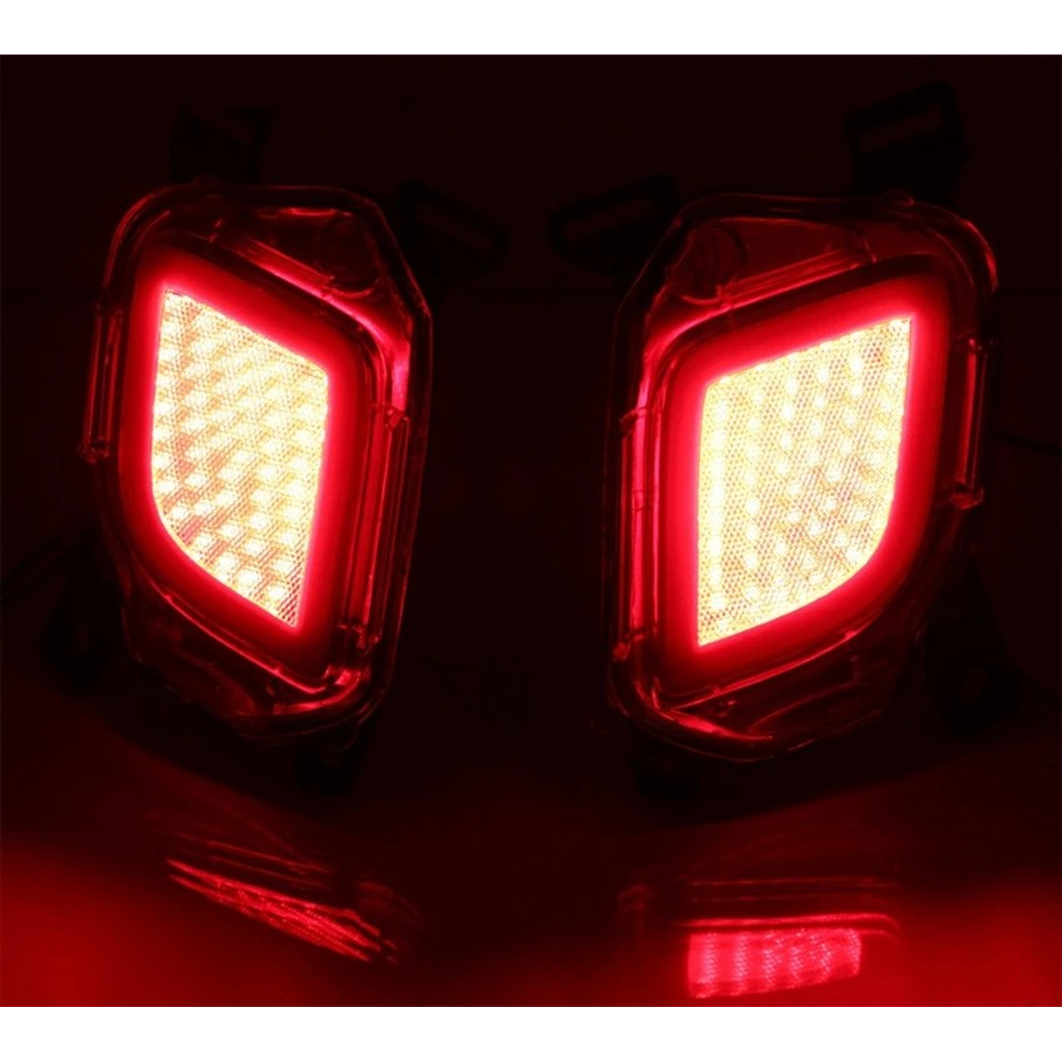 Top Gear Motors LED Rear Fog Light Pair Left and Right for 2015–2019 Toyota Highlander Black Housing Red Lens - Image 4