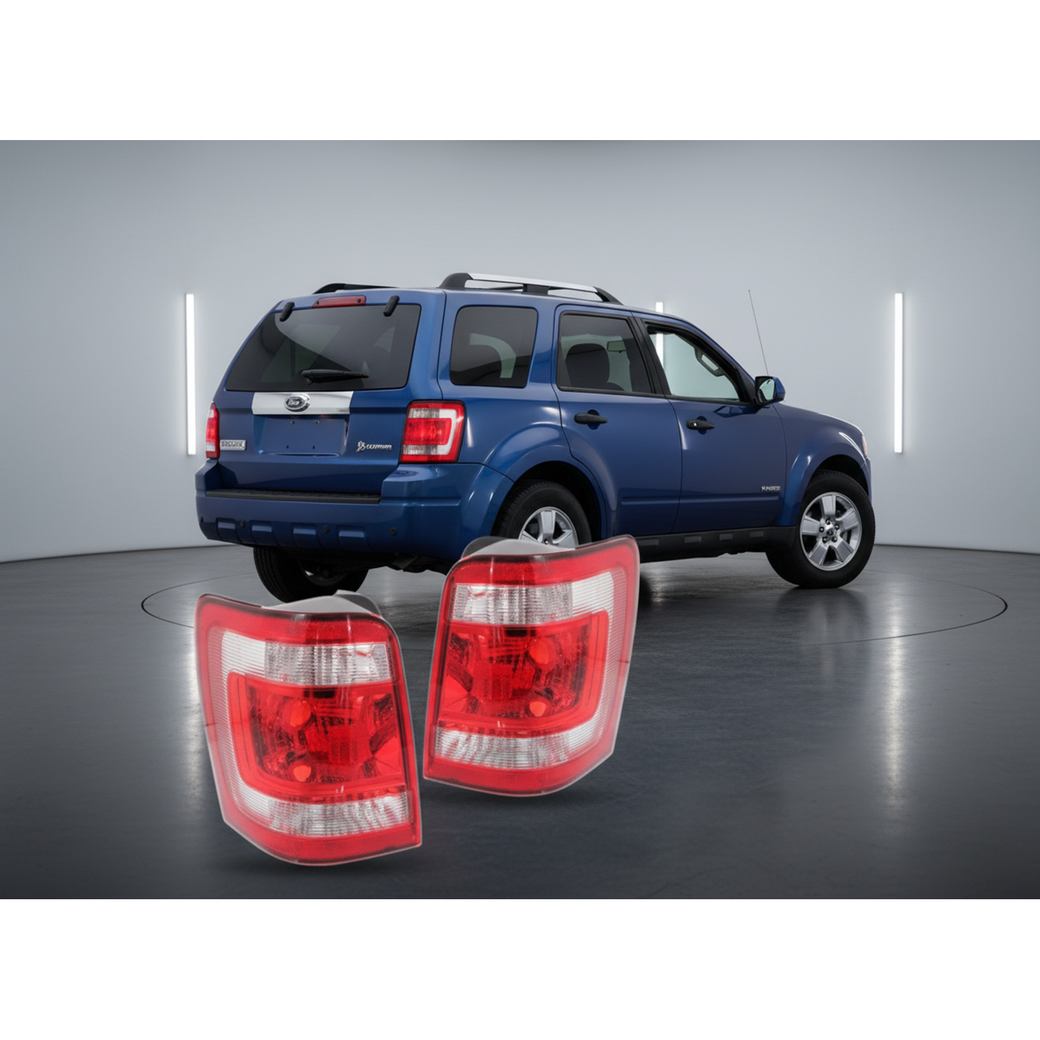 Top Gear Motors Halogen Tail Light Assembly Pair Left and Right for 2008-2012 Ford Escape - Image 2