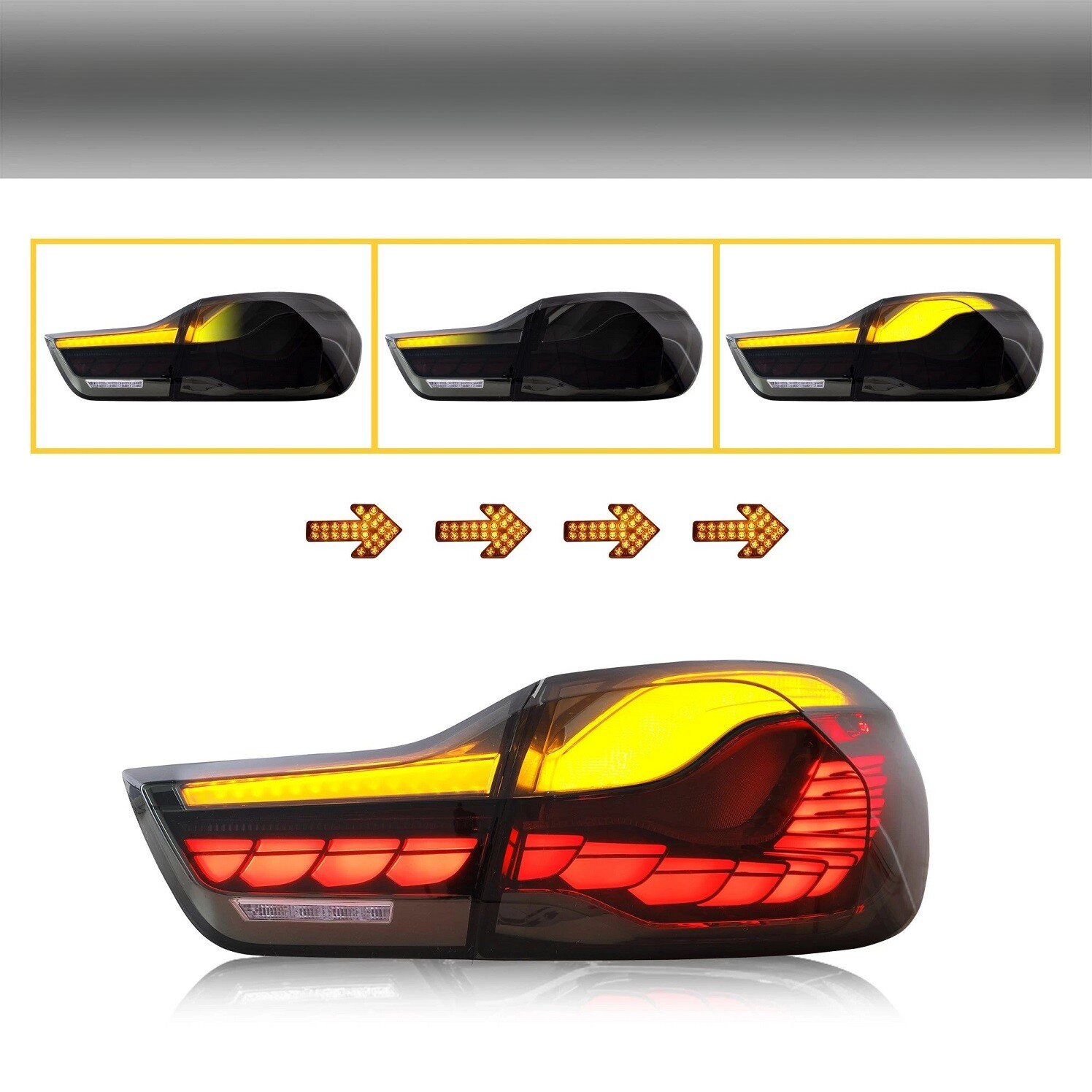 Top Gear Motors Smoked Rear LED OLED Tail Light Pair for 2014-2020 BMW F32 F33 F36 F82 F83 M4 - Image 3