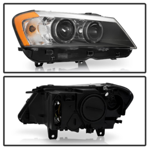 Top Gear Motors Black HID Headlight Passenger Right Side Xenon for 2011-2013 BMW X3 Clear Lens