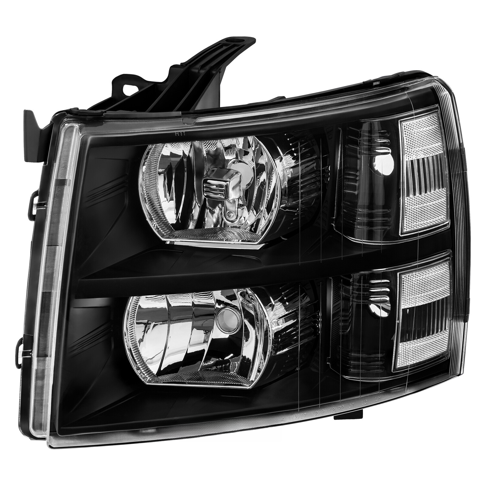 Top Gear Motors Black Housing Headlight Assembly Pair Left and Right for 2007-2013 Chevrolet Silverado 1500 2500HD Direct Replacement - Image 2