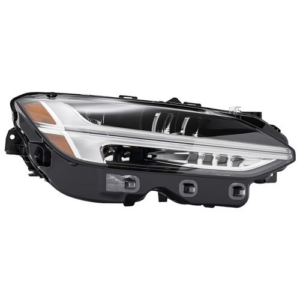 Top Gear Motors Black LED Headlight Passenger Right Side for 2018-2023 VOLVO V90 Clear Lens