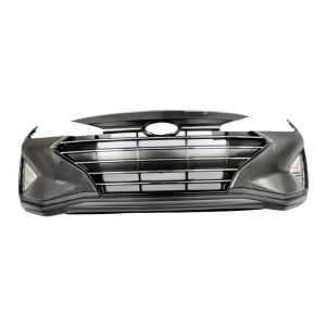 Top Gear Motors Front Bumper Cover for 2019-2020 Hyundai Elantra Sedan Unpainted Black with Upper Grill and Fog Lamps