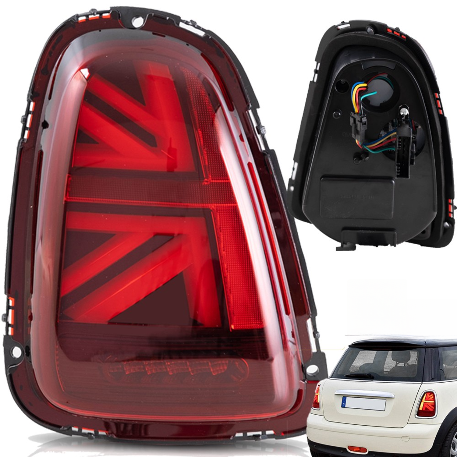 Top Gear Motors Black LED Tail Light Pair Driver and Passenger Side for 2007-2013 BMW Multi-fitment Red Lens - Image 3