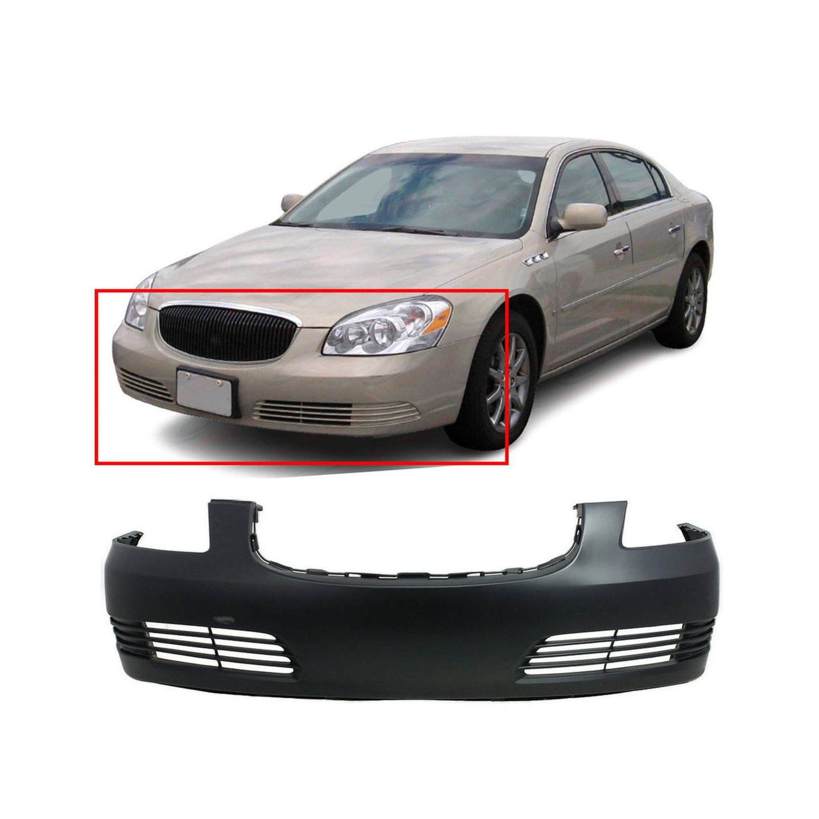 Top Gear Motors Front Bumper for 2006-2011 Buick Lucerne - Image 4