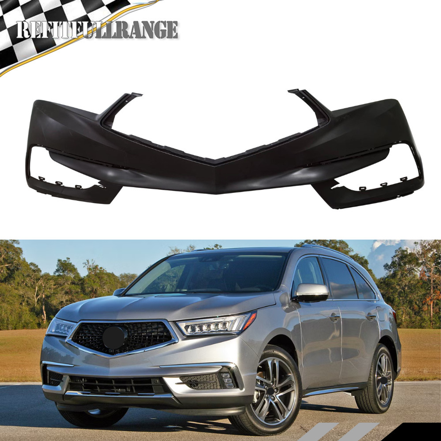 Top Gear Motors Passenger Side Front Inner Bumper Garnish for 2017 Acura MDX - Image 3