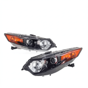 Top Gear Motors HID Headlight Assembly Pair Left and Right for Acura TSX 2009-2014 Chrome Housing Clear Lens