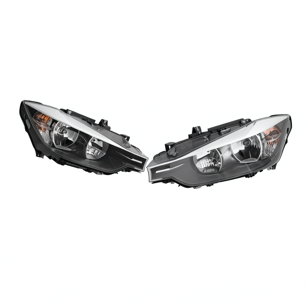 Top Gear Motors Halogen Headlights Lamps Set for 2012-2015 BMW 3-Series Driver and Passenger Side - Image 3