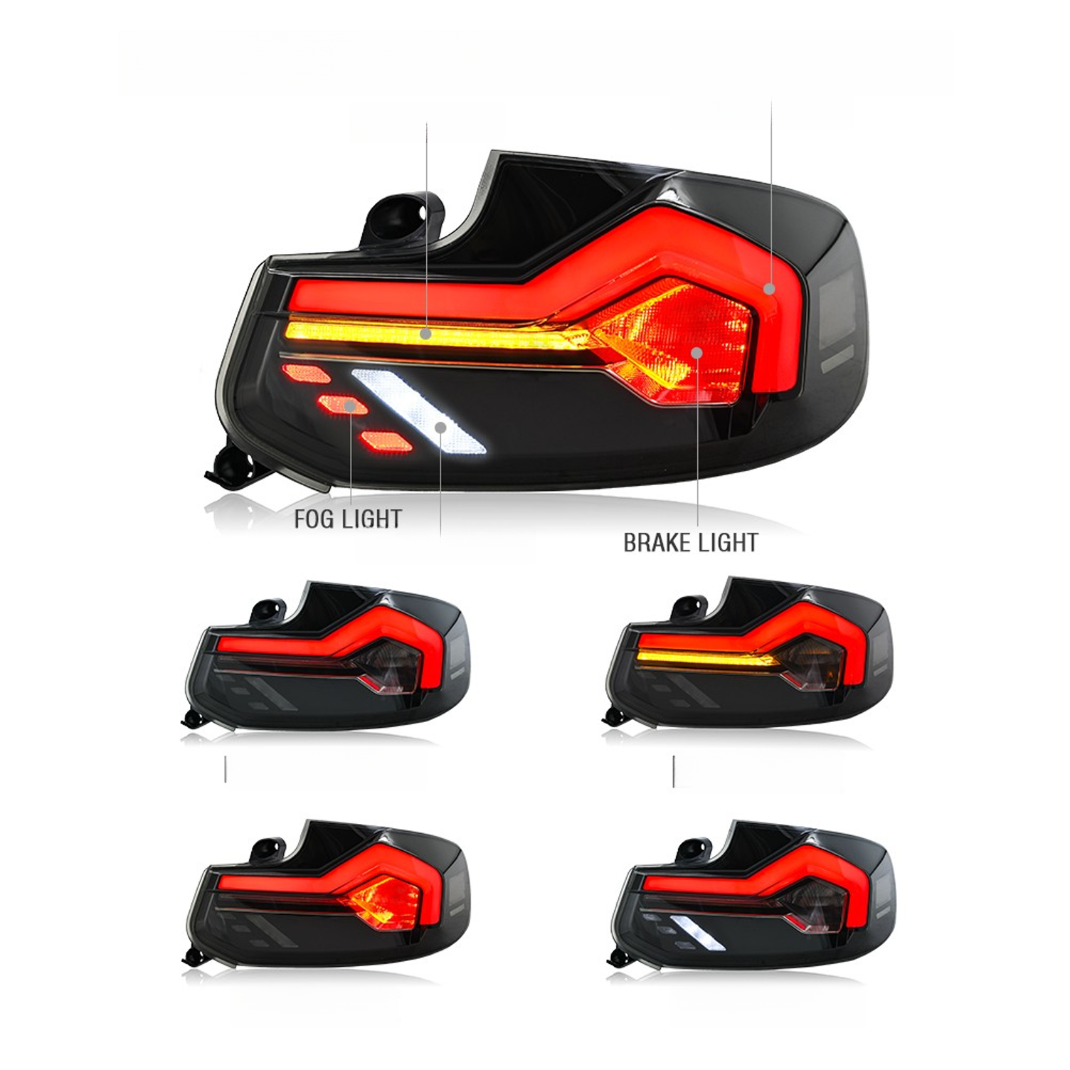 Top Gear Motors Black LED Tail Light Pair Driver and Passenger Side for 2014-2021 BMW M235i/230i/m240i/m2 Smoke/tinted Lens - Image 2