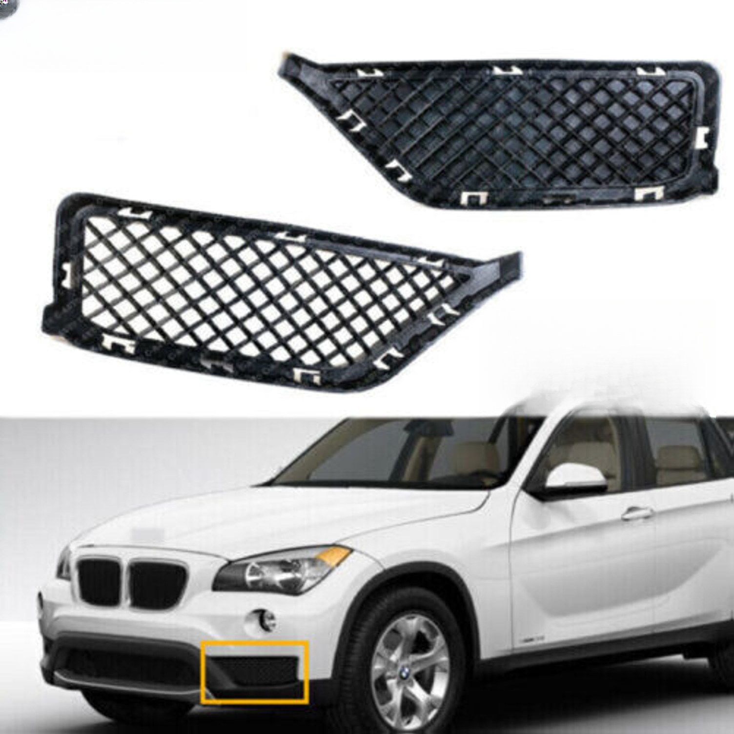 Top Gear Motors Right Front Bumper Grille for 2008-2015 BMW X1 E84 - Image 2