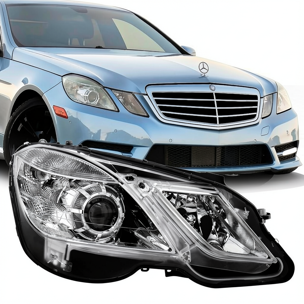 Top Gear Motors Chrome Halogen Projector Headlight Driver Left Side for 2010-2013 Mercedes-benz E-class Clear Lens - Image 2